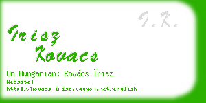 irisz kovacs business card