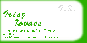 irisz kovacs business card